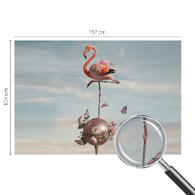 Peel and stick wall mural with an elegant flamingo design