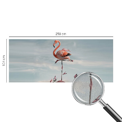 Peel and stick wall mural Elegant flamingo