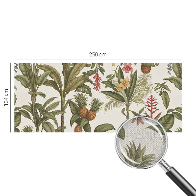 Self-adhesive wall mural with an exotic nature motif
