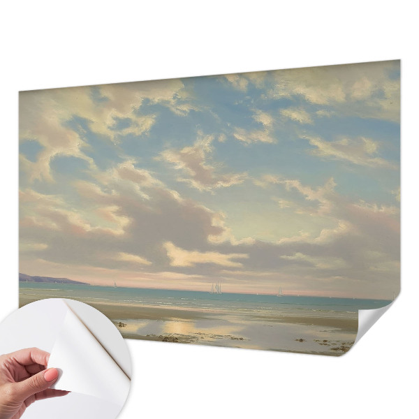 Self-adhesive photo wallpaper featuring a tranquil shoreline scene