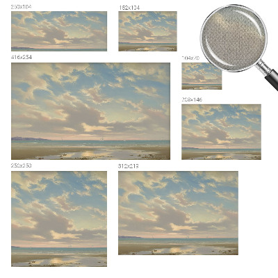 Self-adhesive photo wallpaper featuring a tranquil shoreline scene