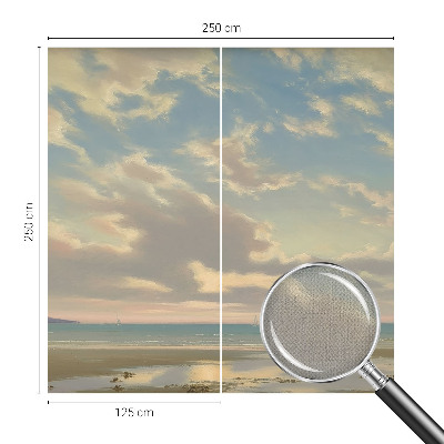 Self-adhesive photo wallpaper featuring a tranquil shoreline scene