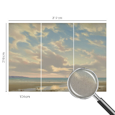 Self-adhesive photo wallpaper featuring a tranquil shoreline scene