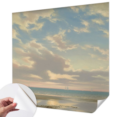Self-adhesive photo wallpaper featuring a tranquil shoreline scene