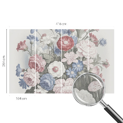 Removable wall mural Colorful bouquet