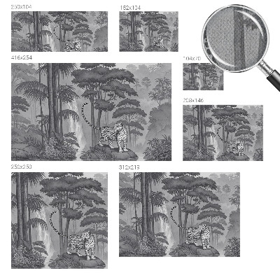 Removable wall mural wallpaper Tropical jungle