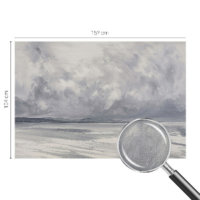 Peel and stick wall mural for living room featuring a storm on the horizon