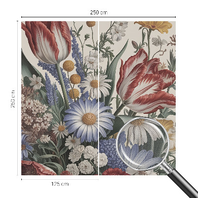 Peel and stick wall mural for kids' room Flower bouquet