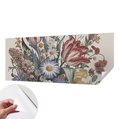 Peel and stick wall mural for kids' room Flower bouquet