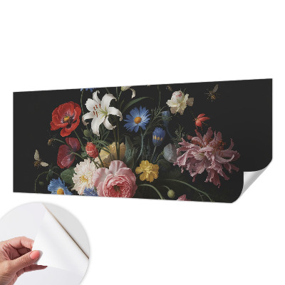 Nursery wall mural Flowers with insects