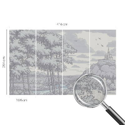 3D photo wallpaper mural Fairytale landscape