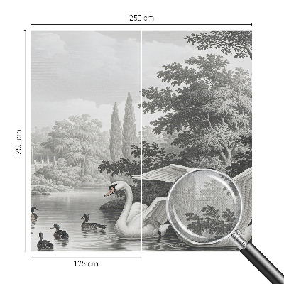 Children's wall mural featuring a nature-inspired elegant design