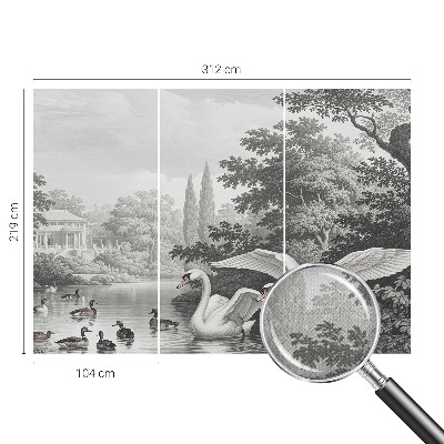 Children's wall mural featuring a nature-inspired elegant design