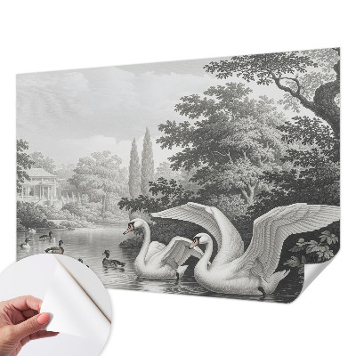 Children's wall mural featuring a nature-inspired elegant design