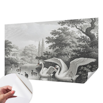 Children's wall mural featuring a nature-inspired elegant design