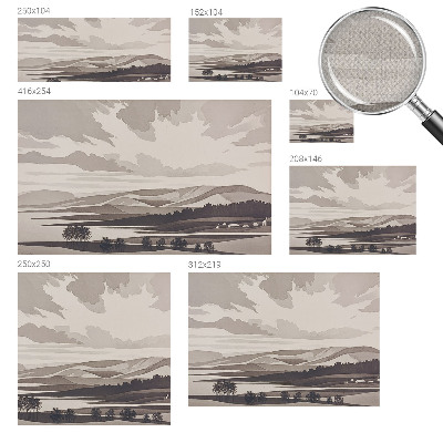 Self-adhesive photo wallpaper featuring a peaceful landscape