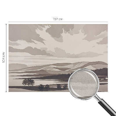 Self-adhesive photo wallpaper featuring a peaceful landscape