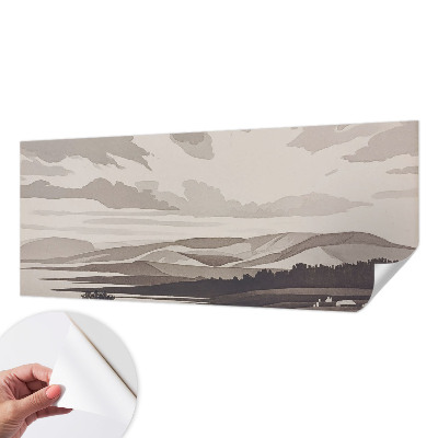 Self-adhesive photo wallpaper featuring a peaceful landscape