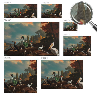 Peel and stick wall mural Picturesque birds