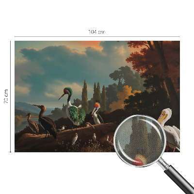 Peel and stick wall mural Picturesque birds