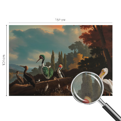 Peel and stick wall mural Picturesque birds