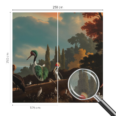 Peel and stick wall mural Picturesque birds
