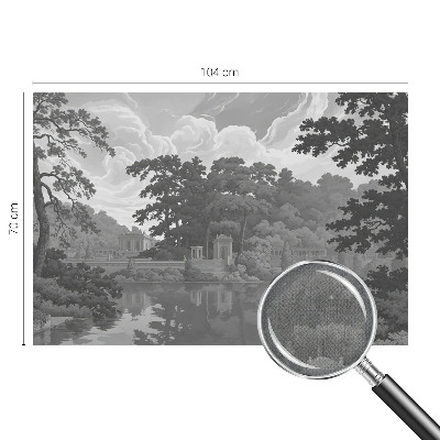 Self-adhesive wall mural featuring a natural landscape