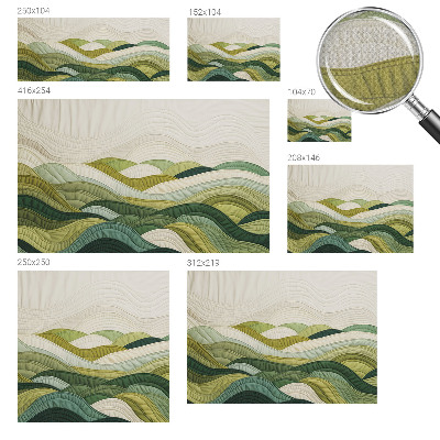 Stick-on wall mural with the Fabric Hills design