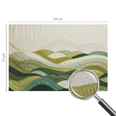 Stick-on wall mural with the Fabric Hills design