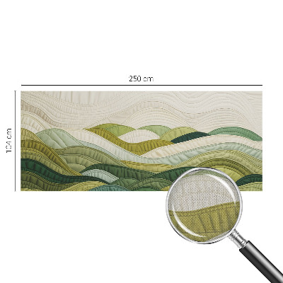 Stick-on wall mural with the Fabric Hills design