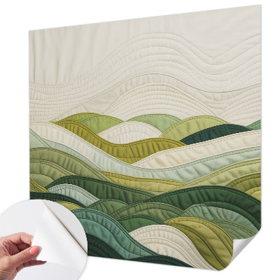 Stick-on wall mural with the Fabric Hills design