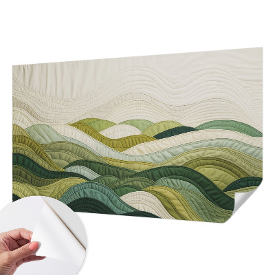 Stick-on wall mural with the Fabric Hills design