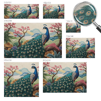 Peel and stick wall mural for living room Exotic beauty
