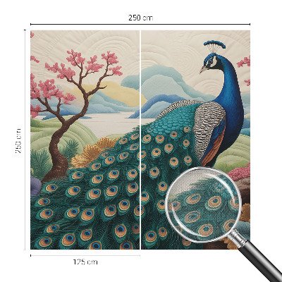 Peel and stick wall mural for living room with an exotic botanical design
