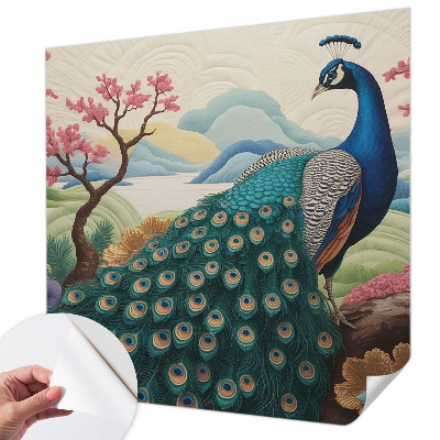 Peel and stick wall mural for living room Exotic beauty