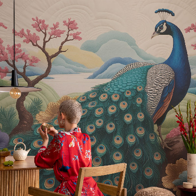 Peel and stick wall mural for living room Exotic beauty