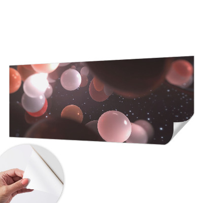 Peel and stick wall mural for bedroom featuring a space theme with planets and stars