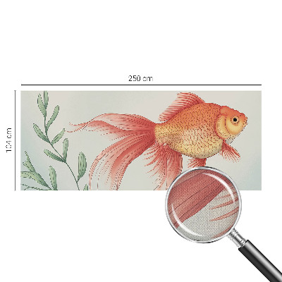 Peel and stick wall mural for kids' room featuring an underwater water beauty illustration
