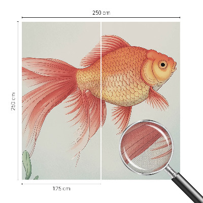Peel and stick wall mural for kids' room featuring an underwater water beauty illustration