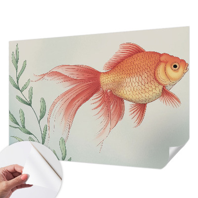 Peel and stick wall mural for kids' room featuring an underwater water beauty illustration