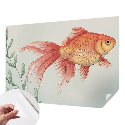Peel and stick wall mural for kids' room featuring an underwater water beauty illustration