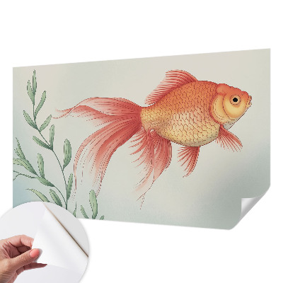 Peel and stick wall mural for kids' room featuring an underwater water beauty illustration