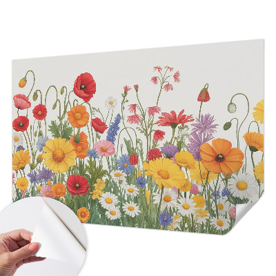 3D photo wallpaper mural Flower meadow