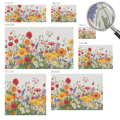 3D photo wallpaper mural Flower meadow
