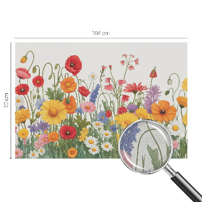 3D photo wallpaper mural with a flower meadow design