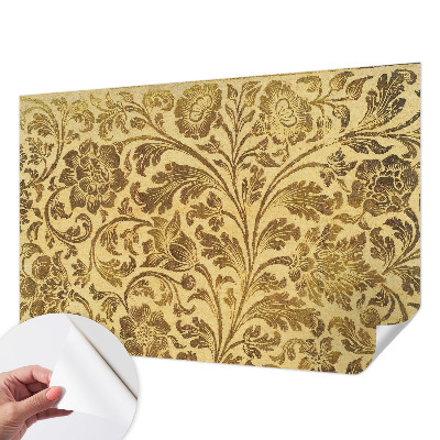Peel and stick wall mural with a floral pattern