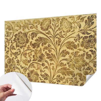 Peel and stick wall mural with a floral pattern