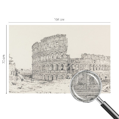 Peel and stick wallpaper mural featuring an ancient ruins design