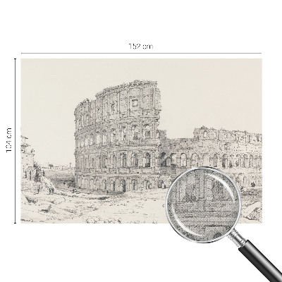 Peel and stick wallpaper mural featuring an ancient ruins design