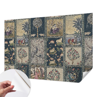 Stick-on wall mural featuring a romantic scene